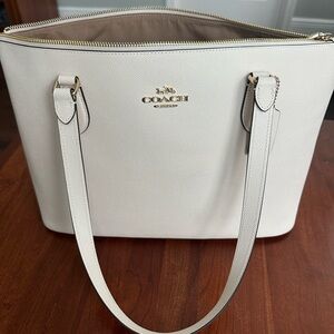 Coach Cream and gold tote. NWT